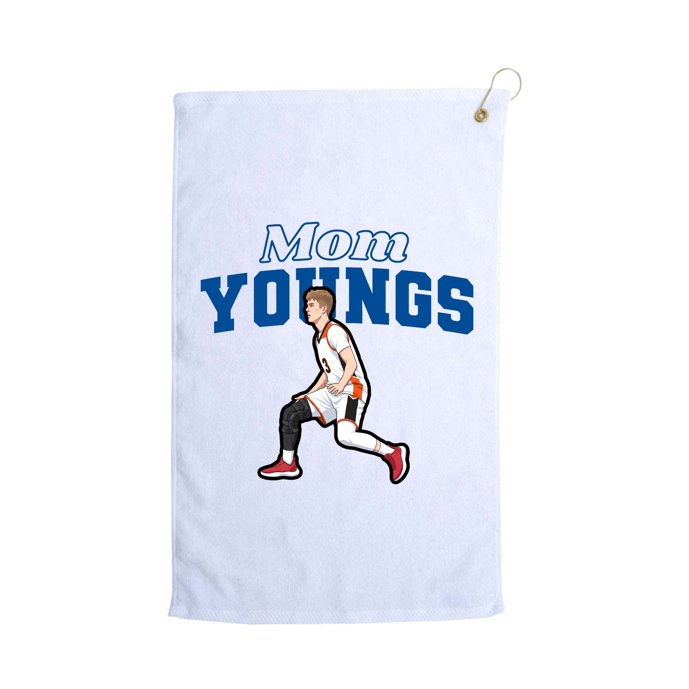 Golf Towel — Mothers Day Block in White