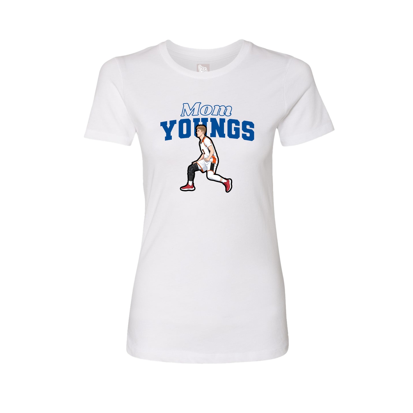 Womens Tee — Mothers Day Block in White