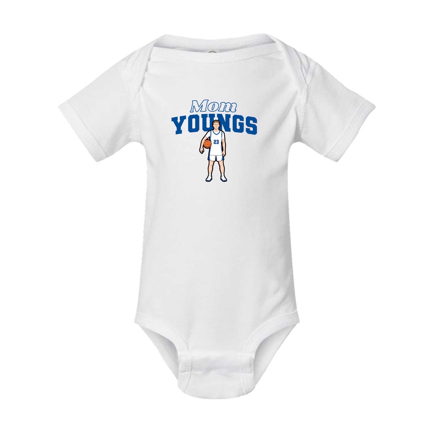 Baby Onesie — Mothers Day Block in White