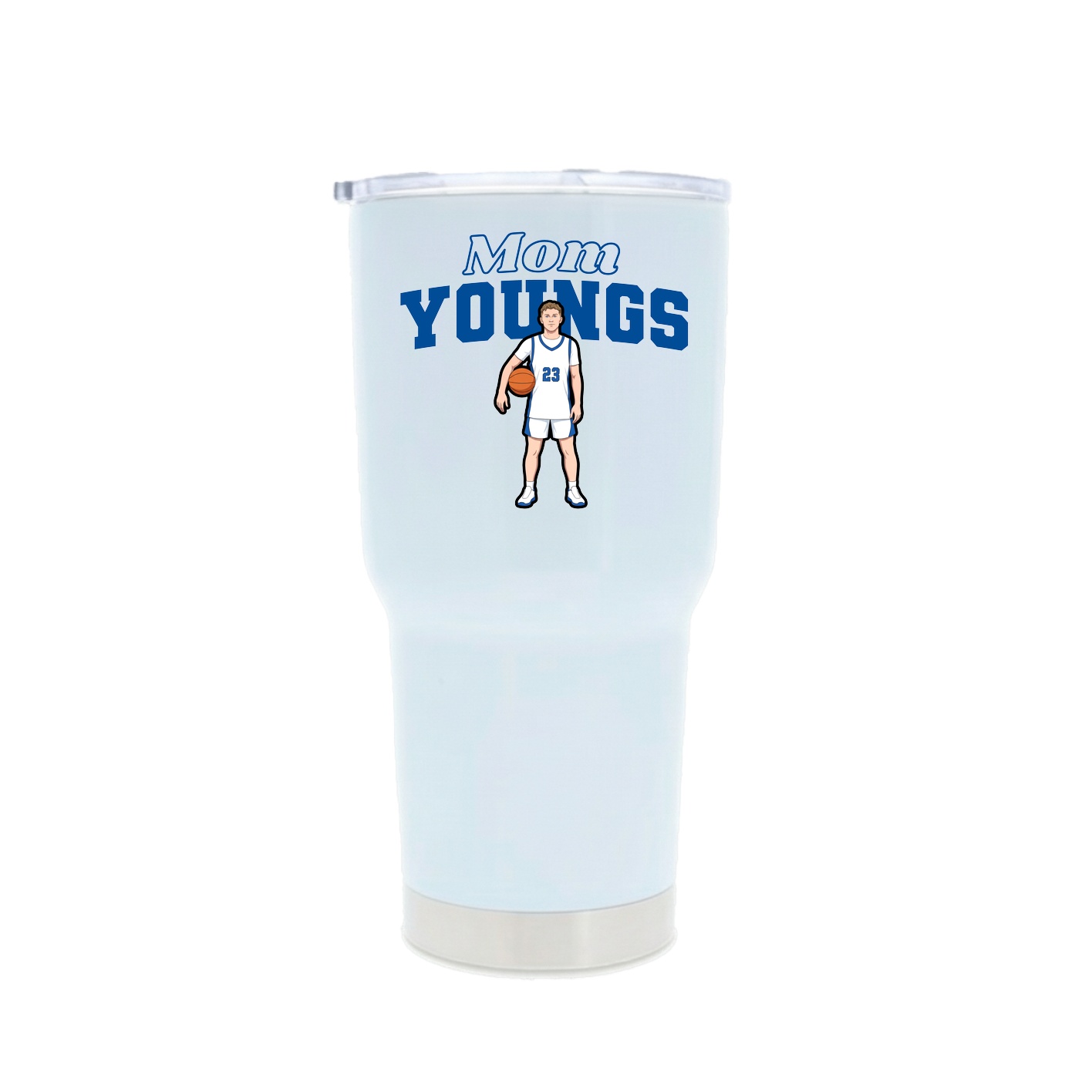 30oz Stainless Steel Tumbler — Mothers Day Block in White