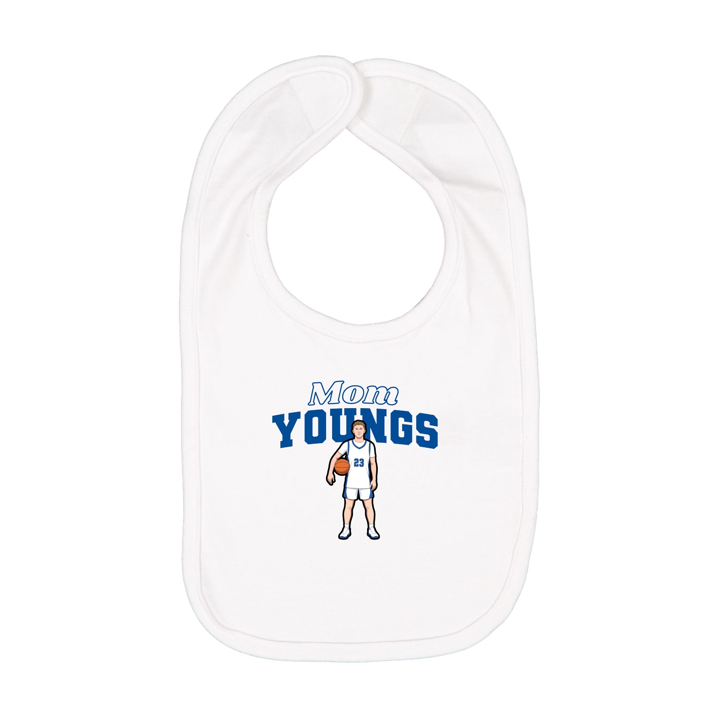Infant Bib — Mothers Day Block in White
