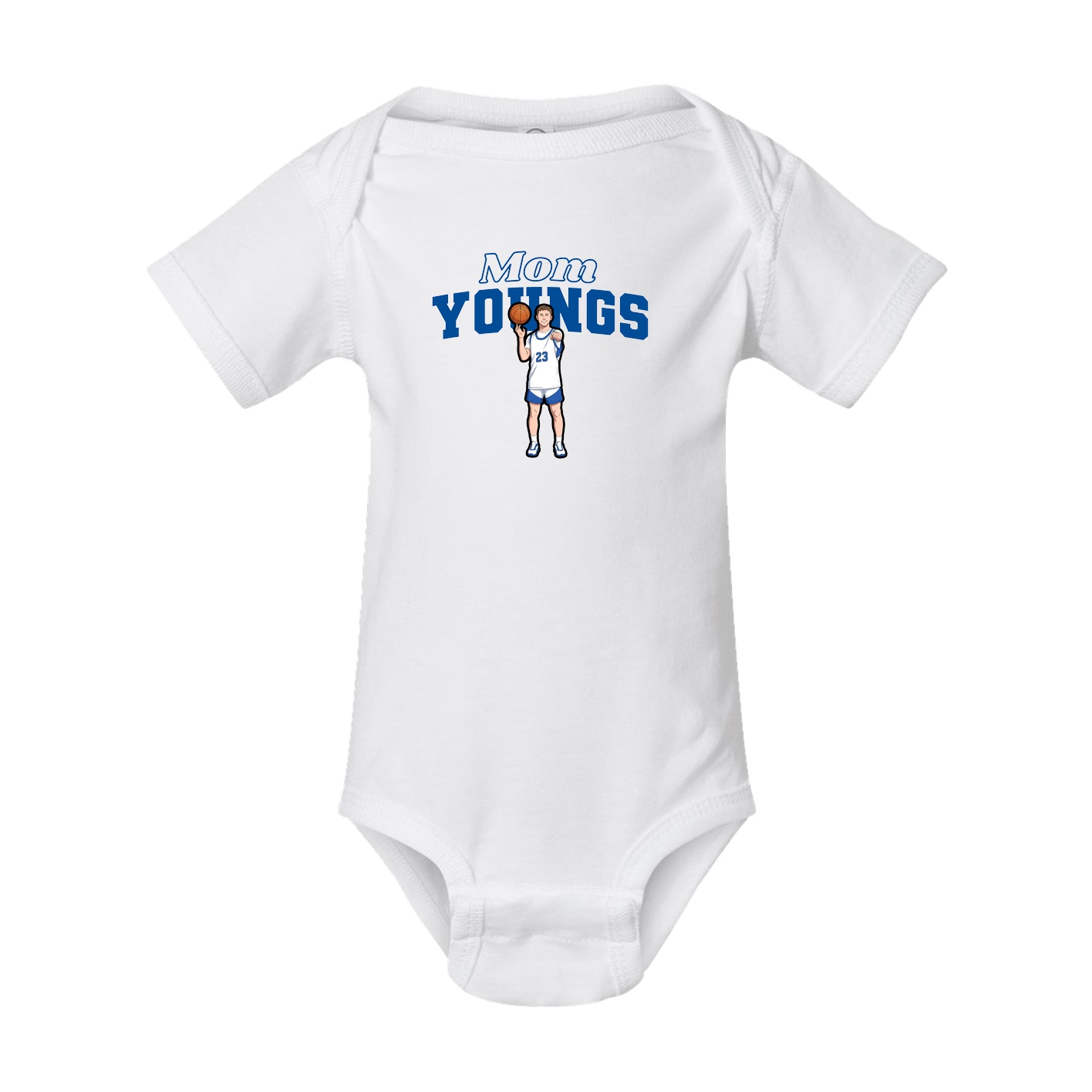 Baby Onesie — Mothers Day Block in White