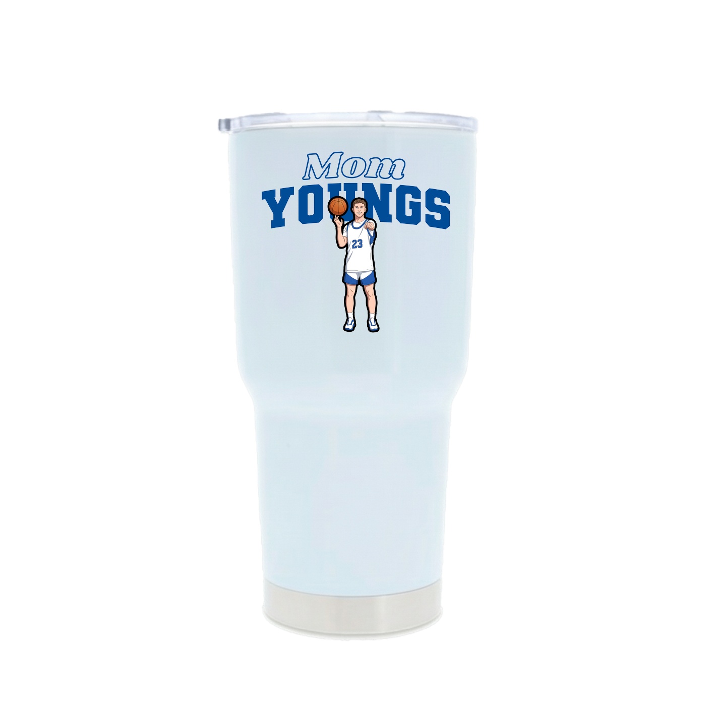 30oz Stainless Steel Tumbler — Mothers Day Block in White