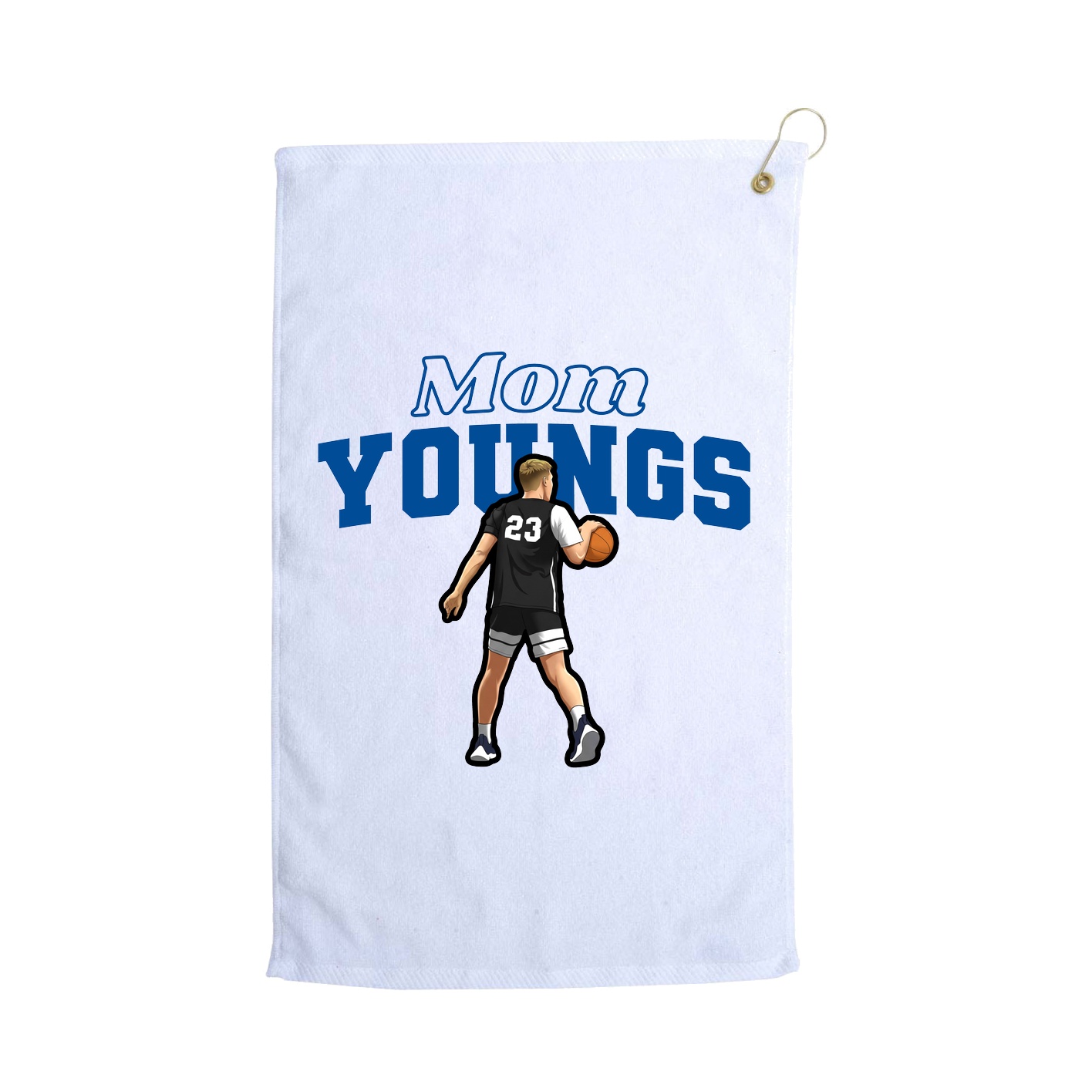 Golf Towel — Mothers Day Block in White