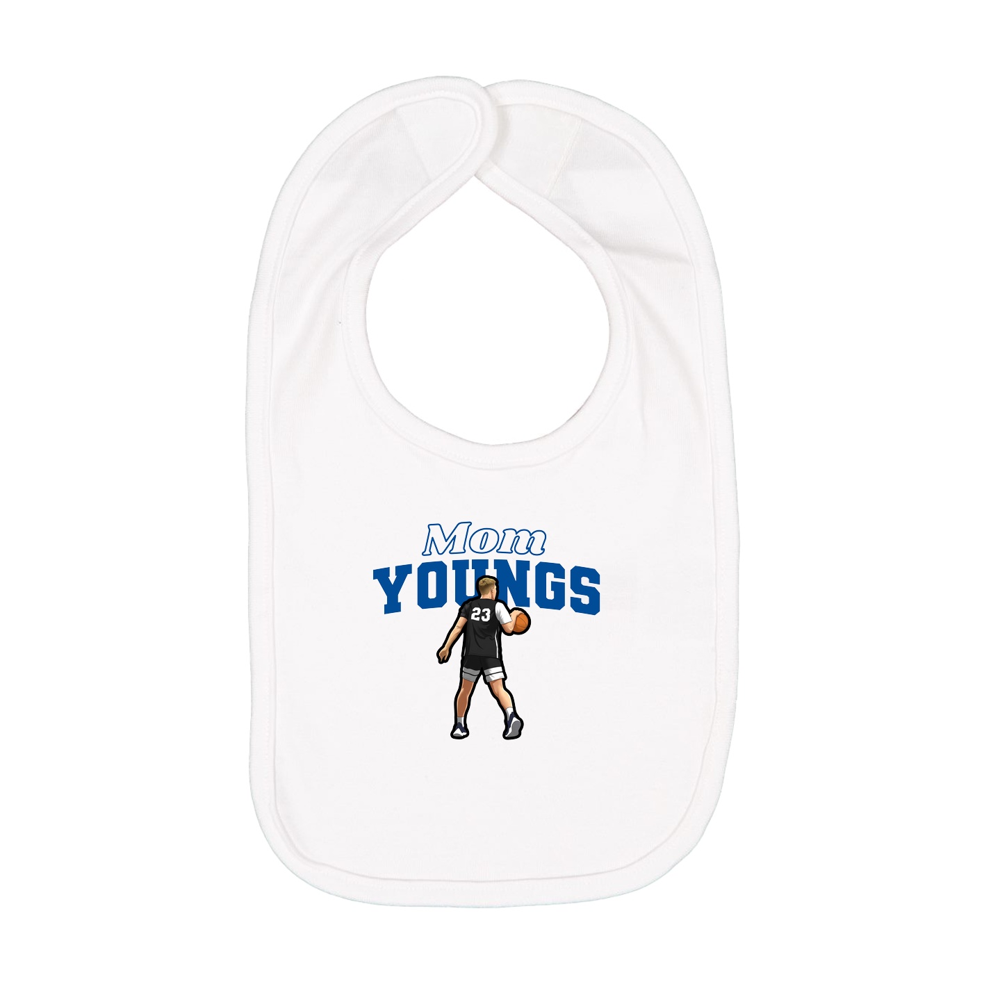 Infant Bib — Mothers Day Block in White