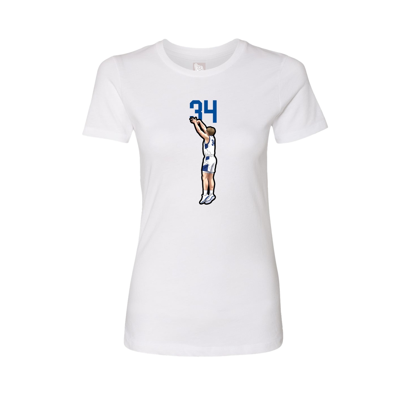 Womens Tee — Number Top in White