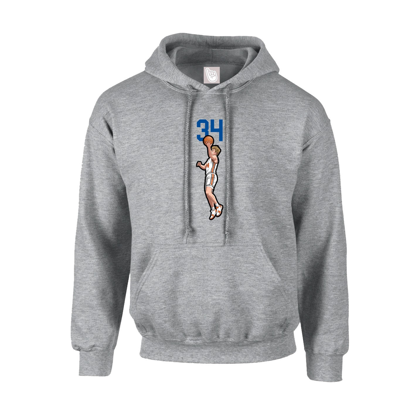 Hoodie — Number Top in Grey