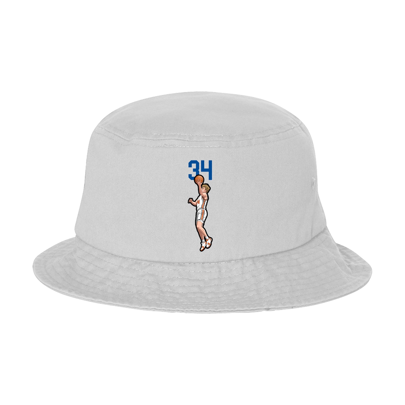 Bucket Cap — Number Top in White