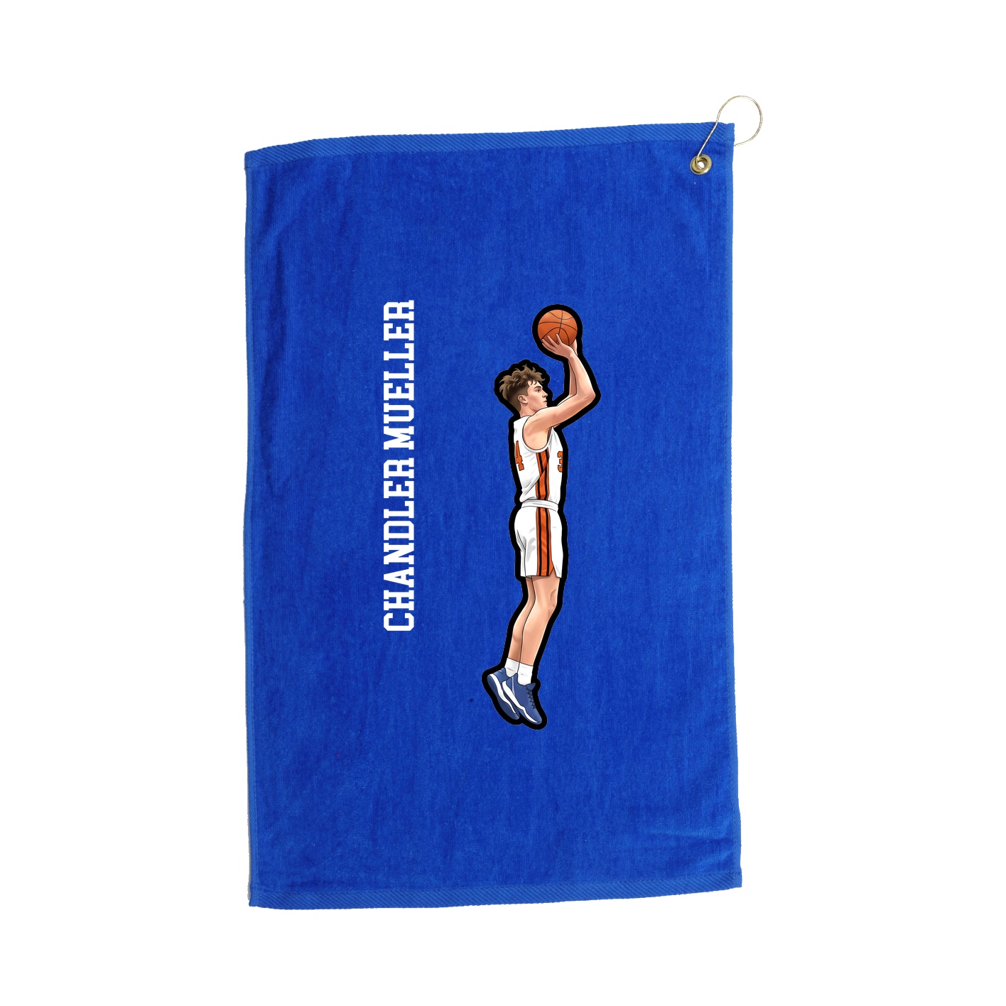 Golf Towel — Name Vertical in Royal