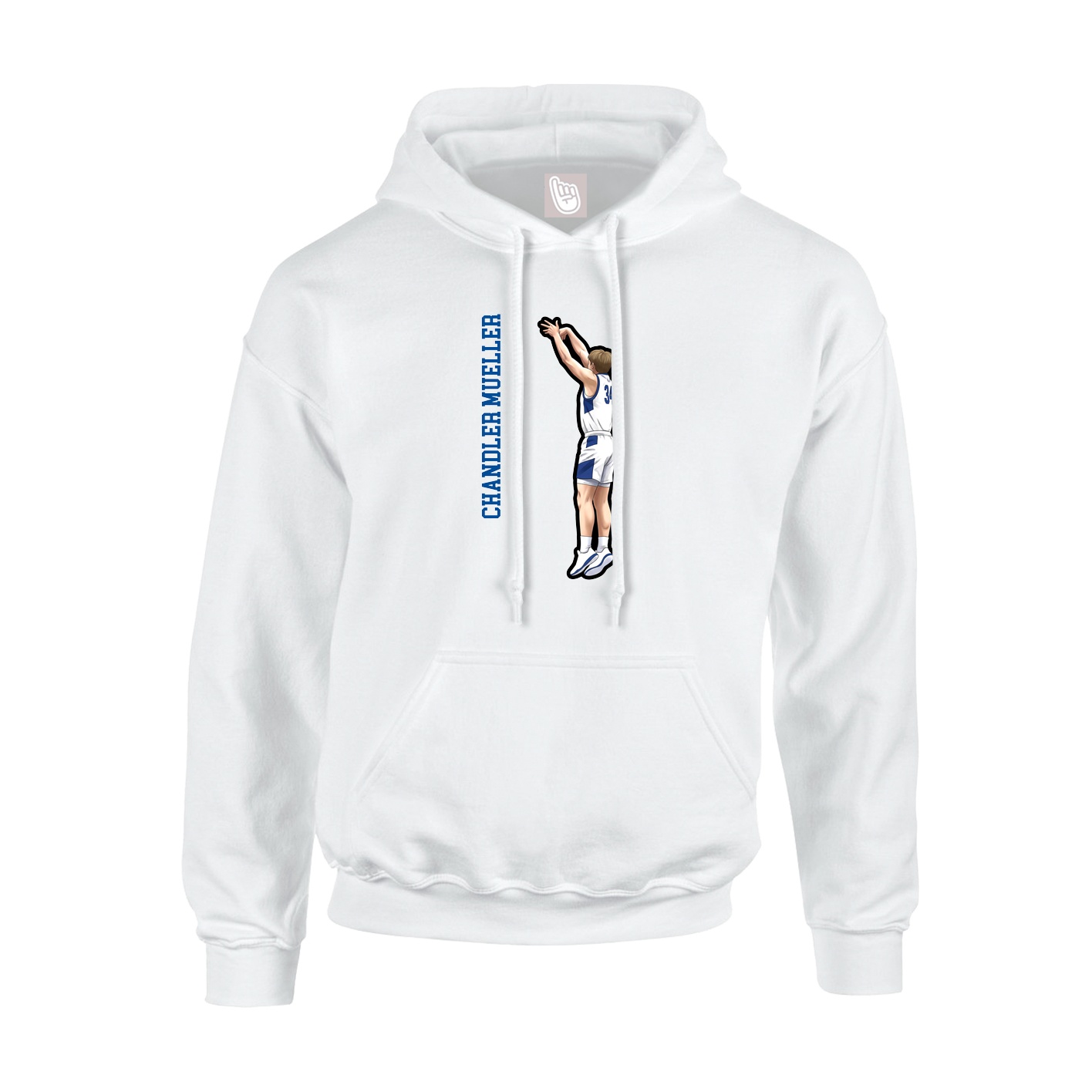 Hoodie — Name Vertical in White