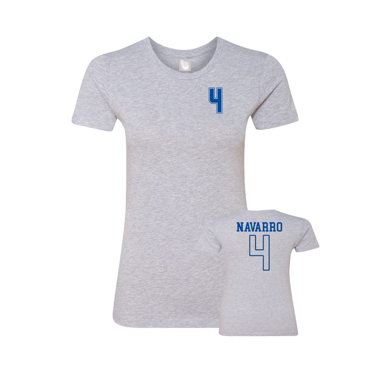 Womens Tee — Chest Back in Grey