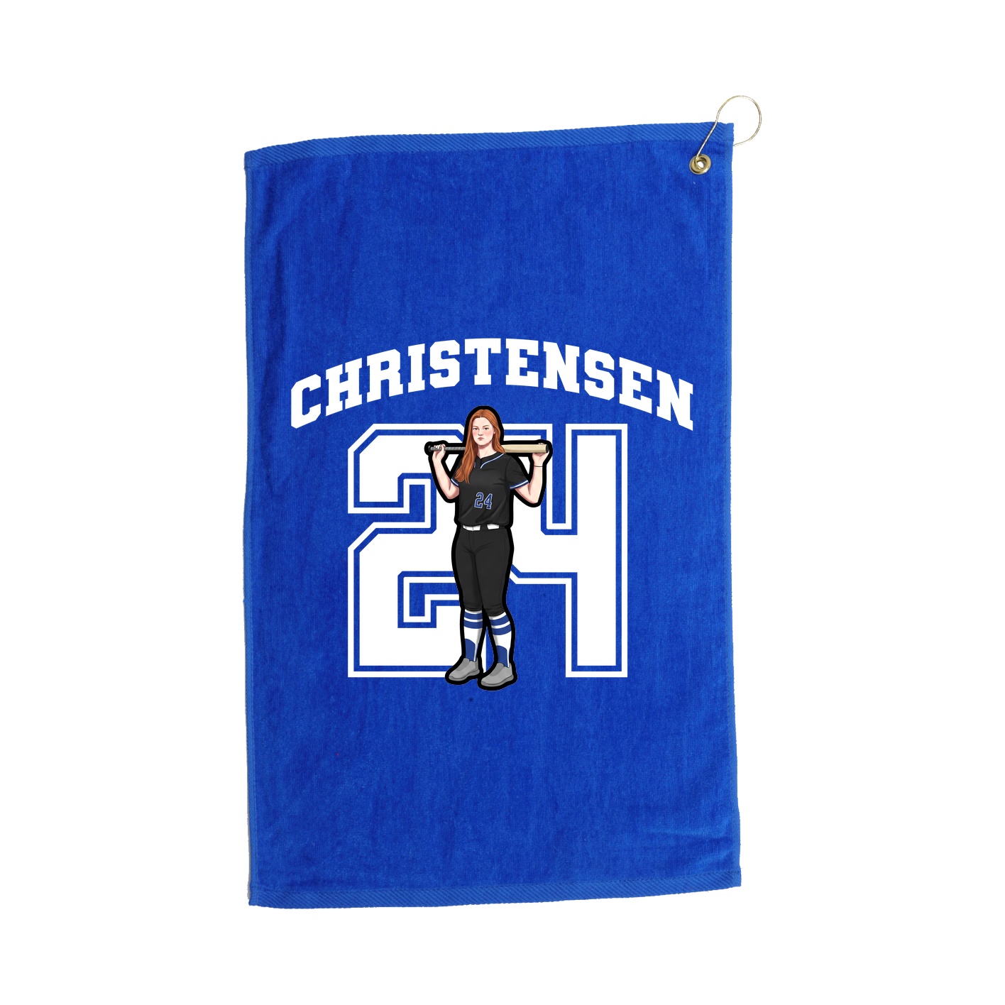 Golf Towel — Number in Royal