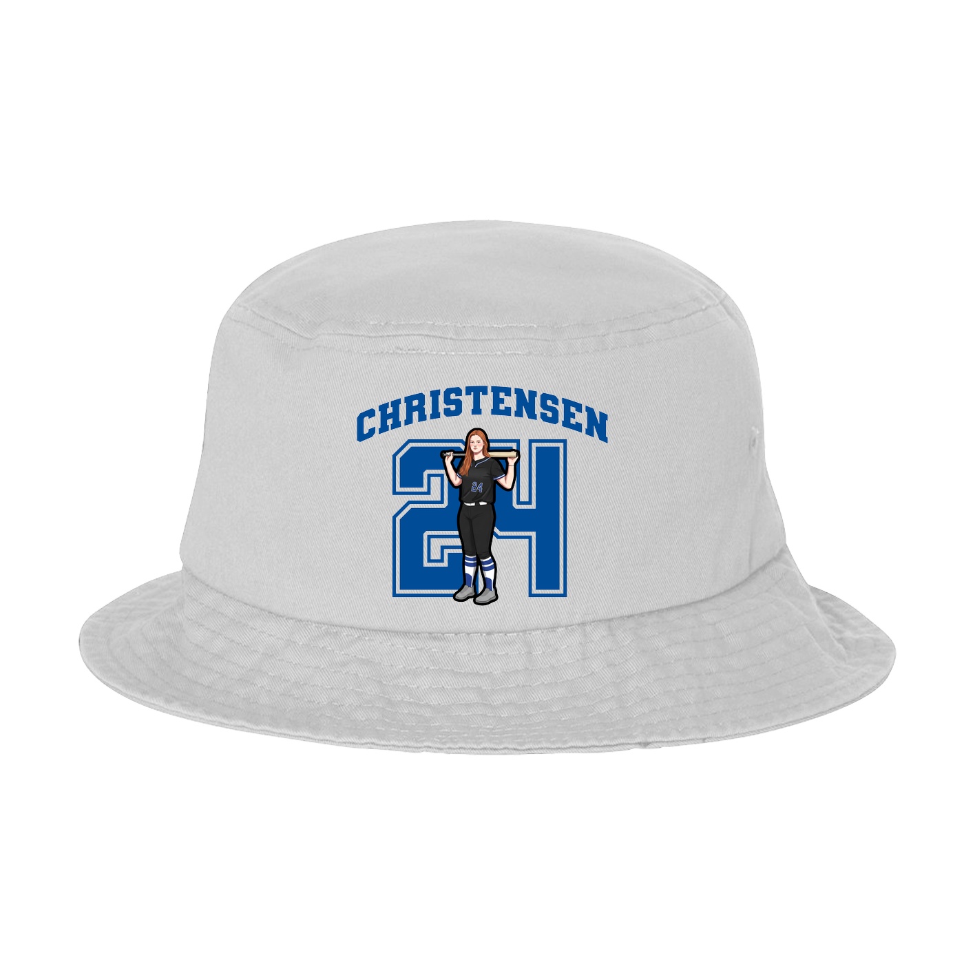 Bucket Cap — Number in White