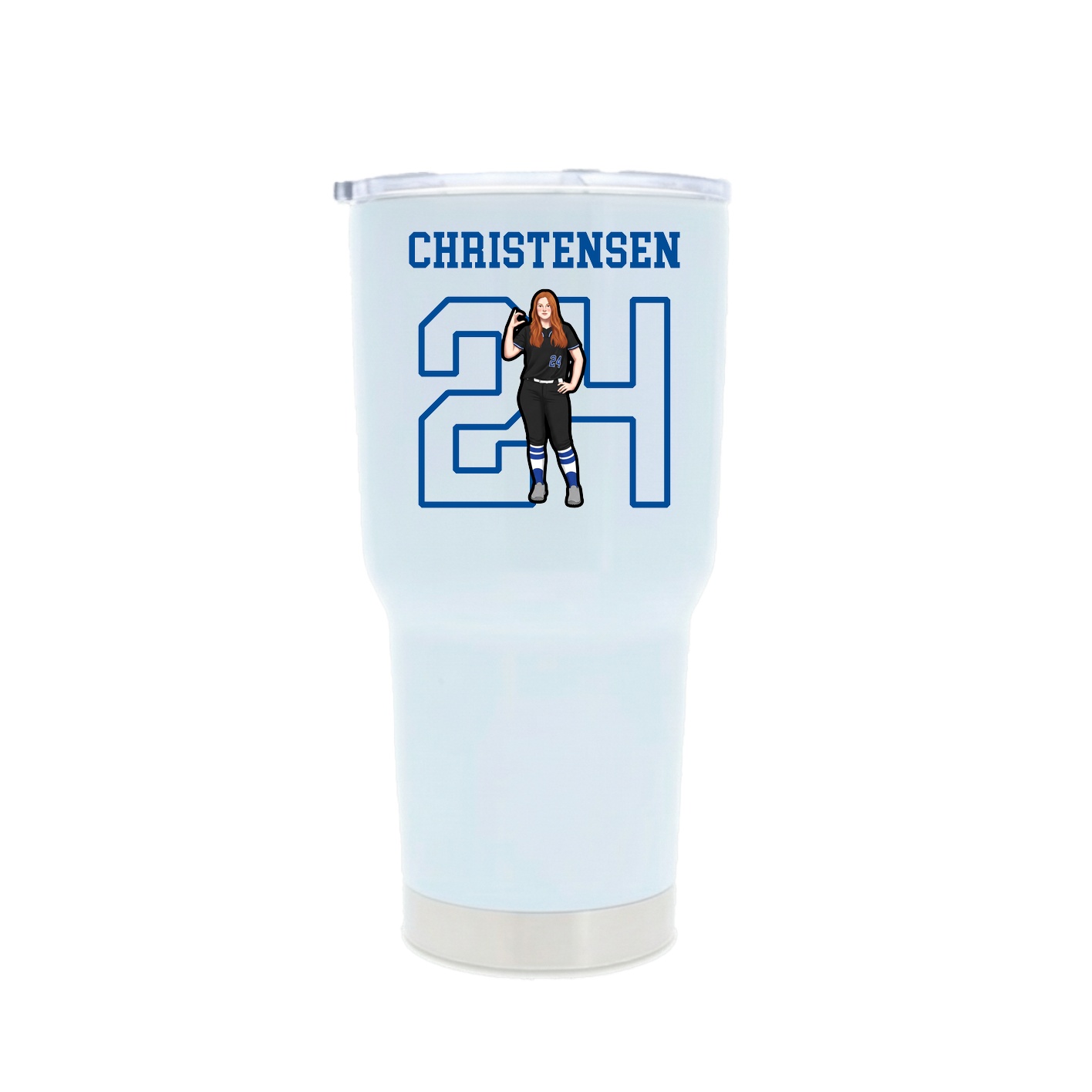 30oz Stainless Steel Tumbler — Shirsey in White