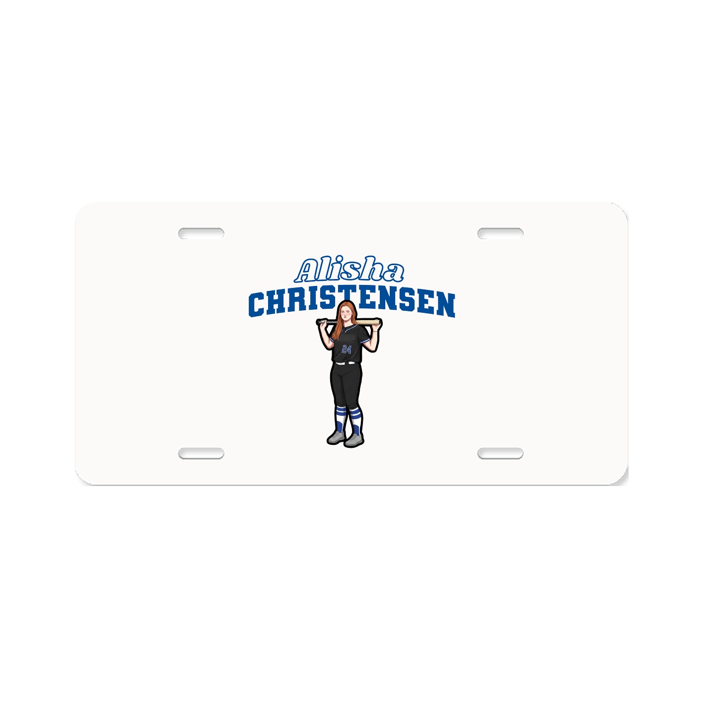License Plate — Name Arch in Classic