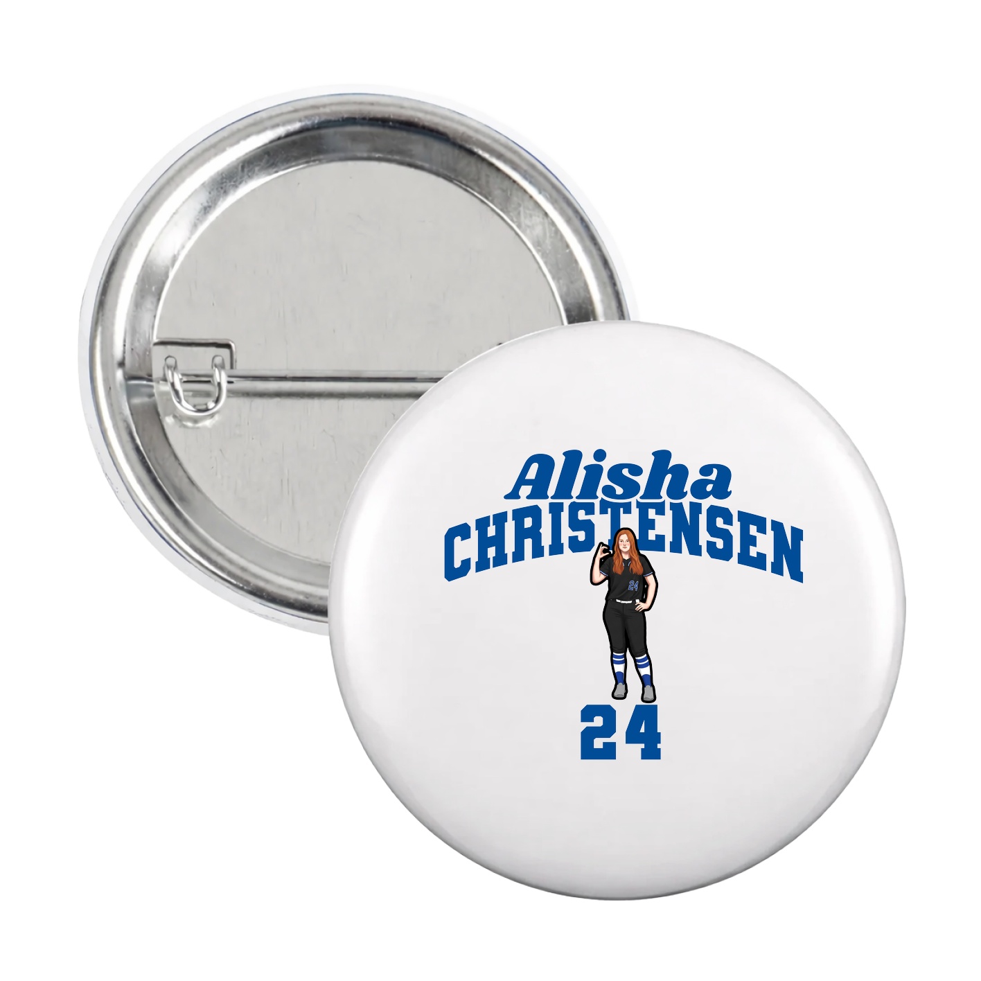 Game Day Button — Signature Arch in White