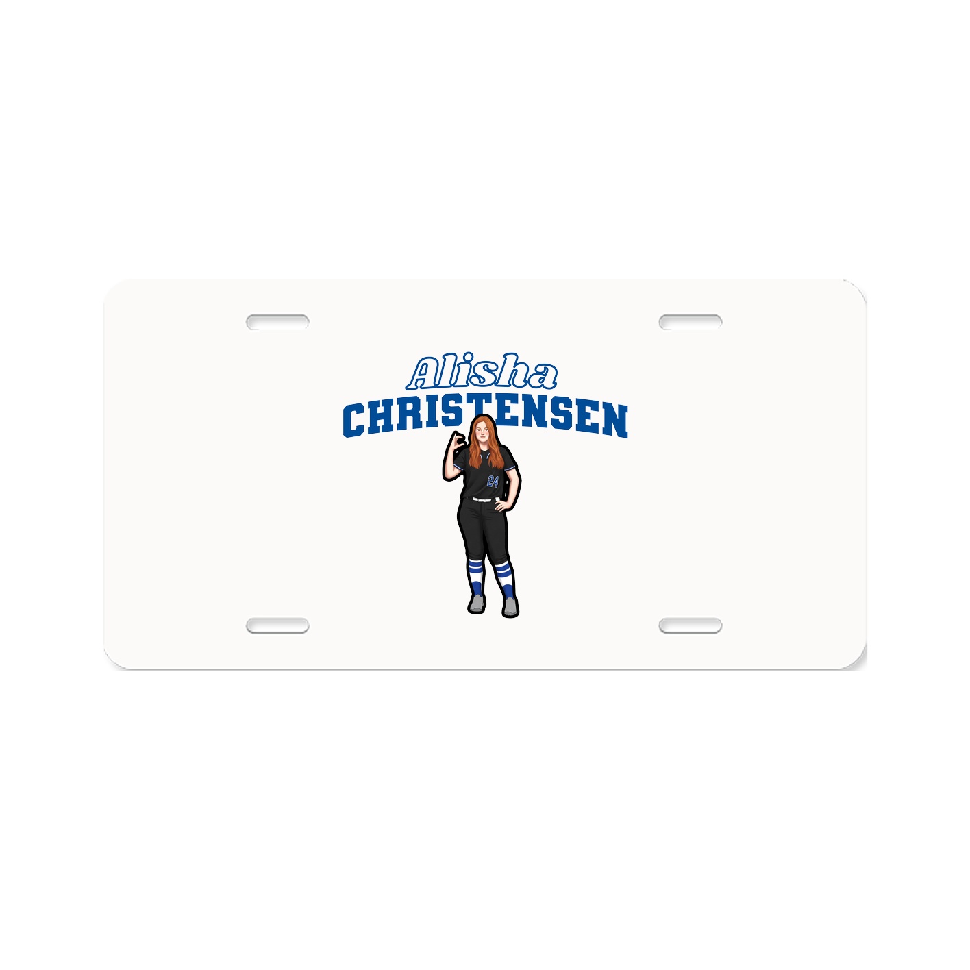 License Plate — Name Arch in Classic