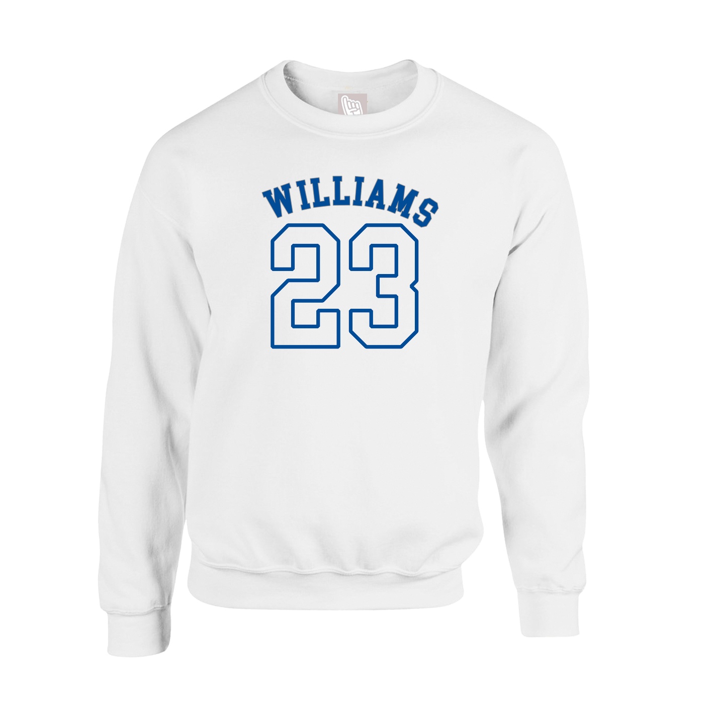 Fleece Crew — Shirsey Arch in White