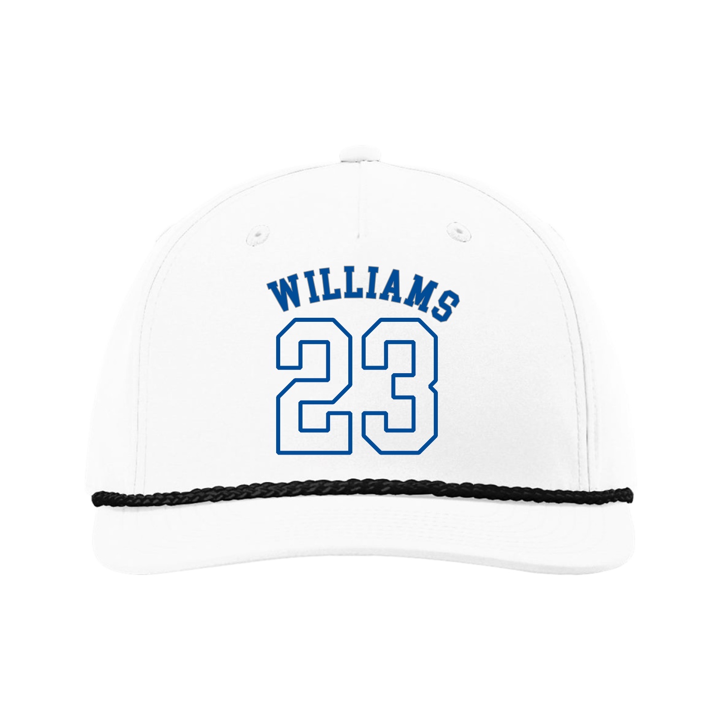 Five-Panel Classic Rope Cap — Shirsey Arch in White