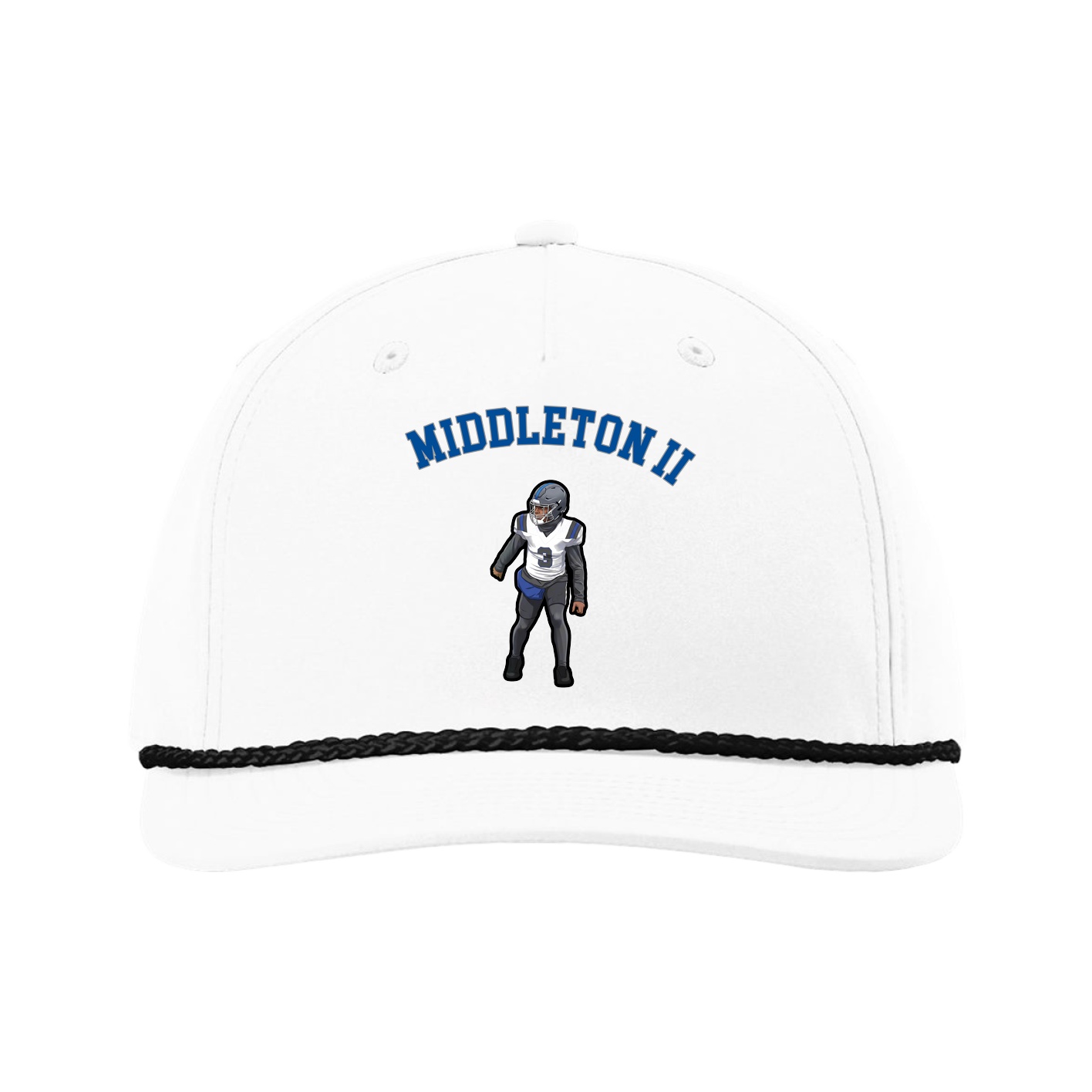Five-Panel Classic Rope Cap — Shirsey Arch in White