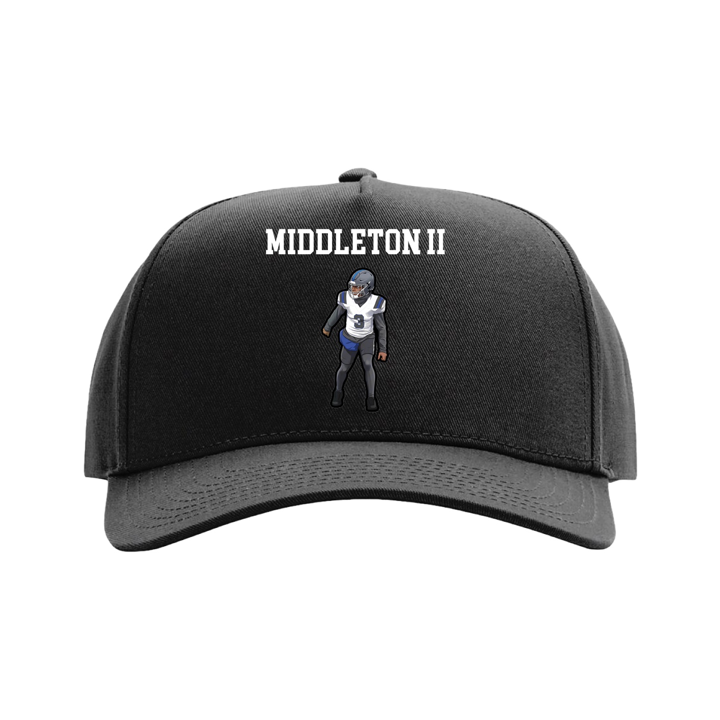 Full Fabric Five-Panel Champ Cap — Shirsey in Black