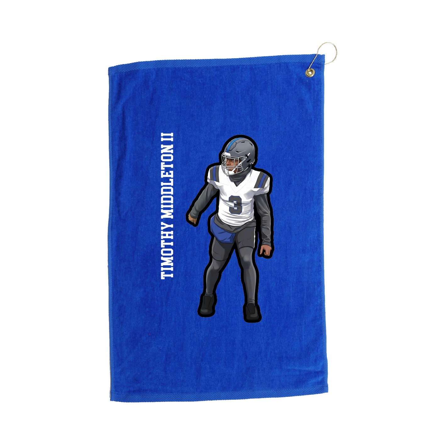 Golf Towel — Name Vertical in Royal