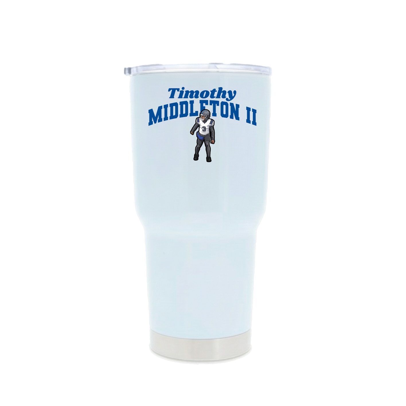 30oz Stainless Steel Tumbler — Signature Arch in White