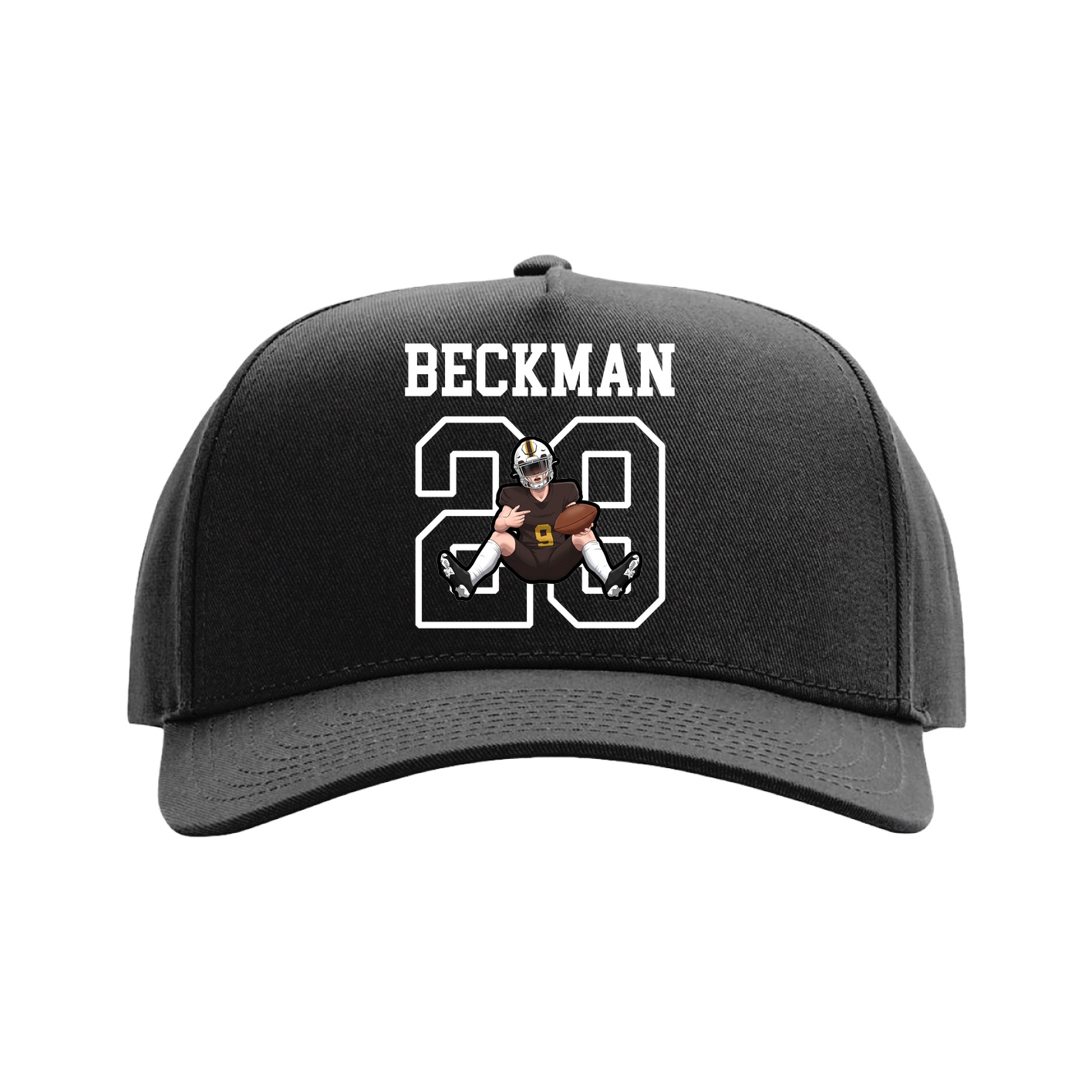 Full Fabric Five-Panel Champ Cap — Shirsey in Black