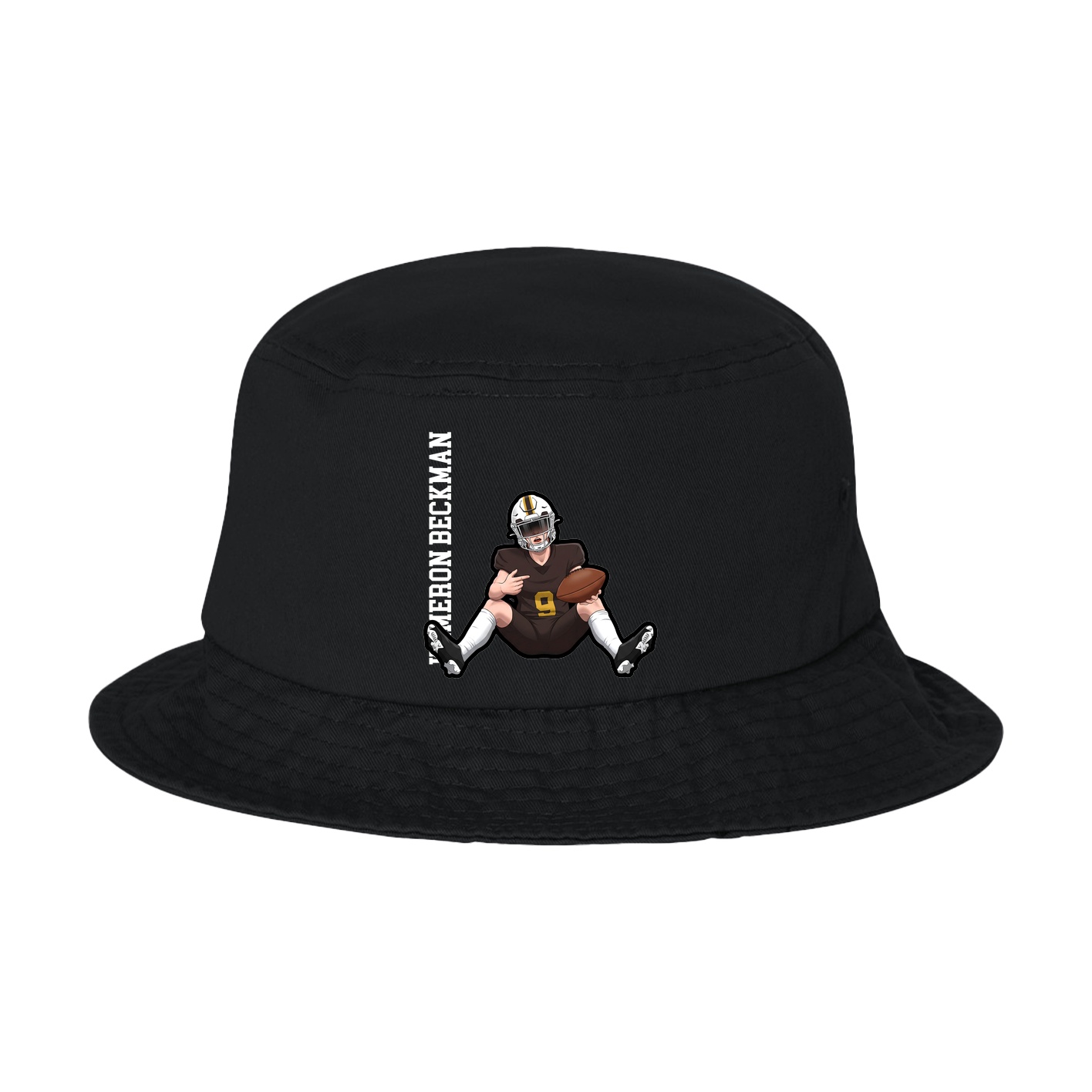 Bucket Cap — Name Vertical in Black