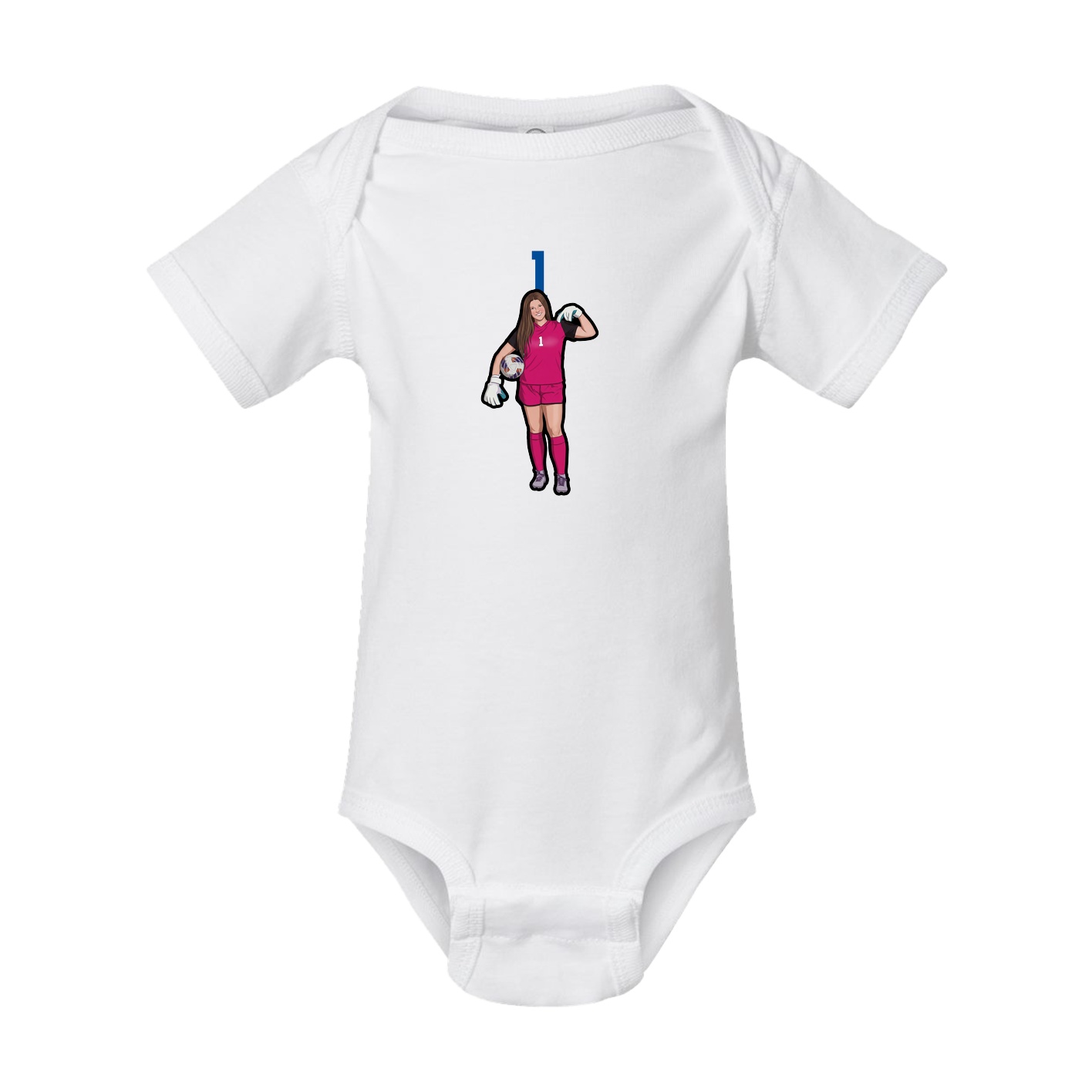 Baby Onesie — Number Top in White