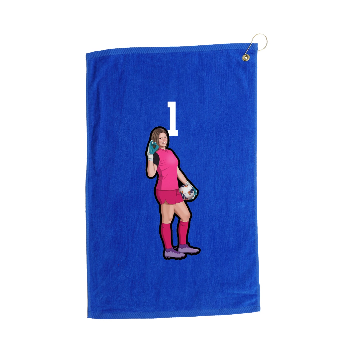 Golf Towel — Number Top in Royal