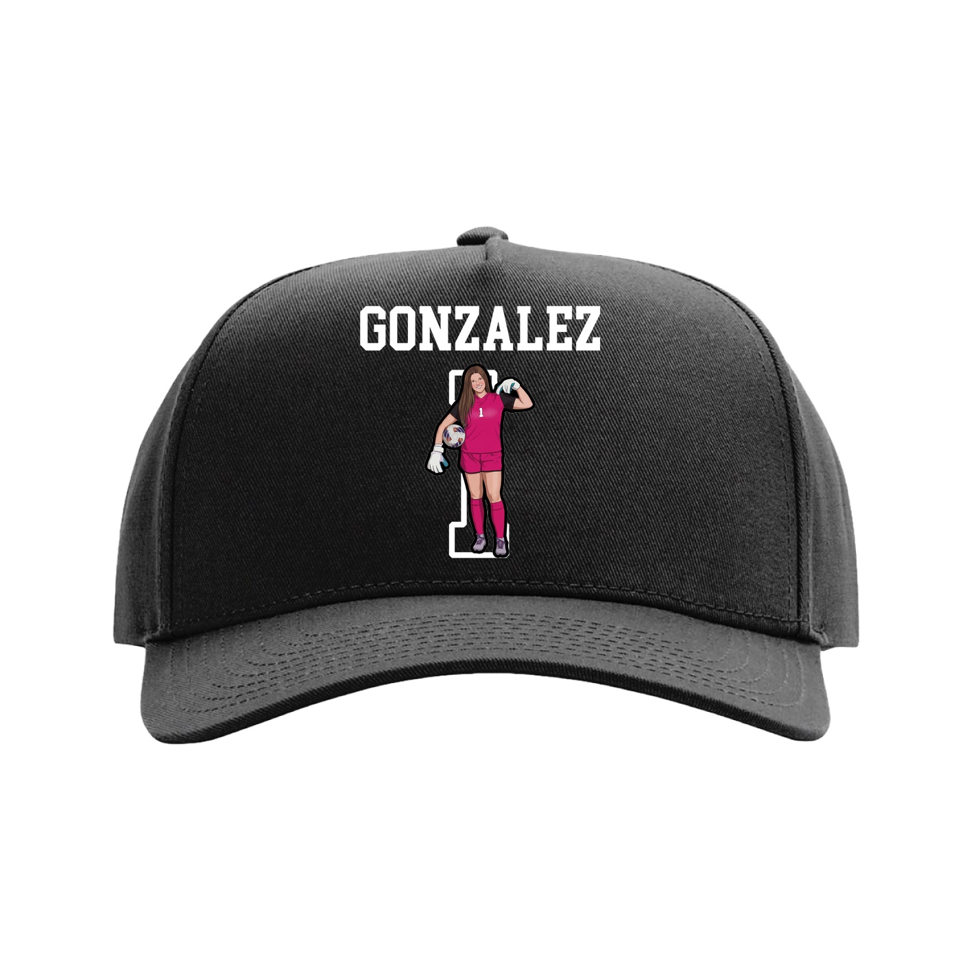 Full Fabric Five-Panel Champ Cap — Shirsey in Black