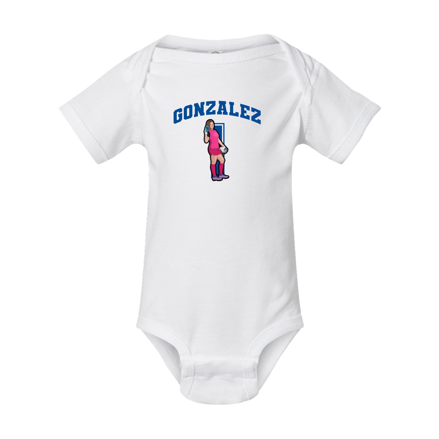 Baby Onesie — Number in White