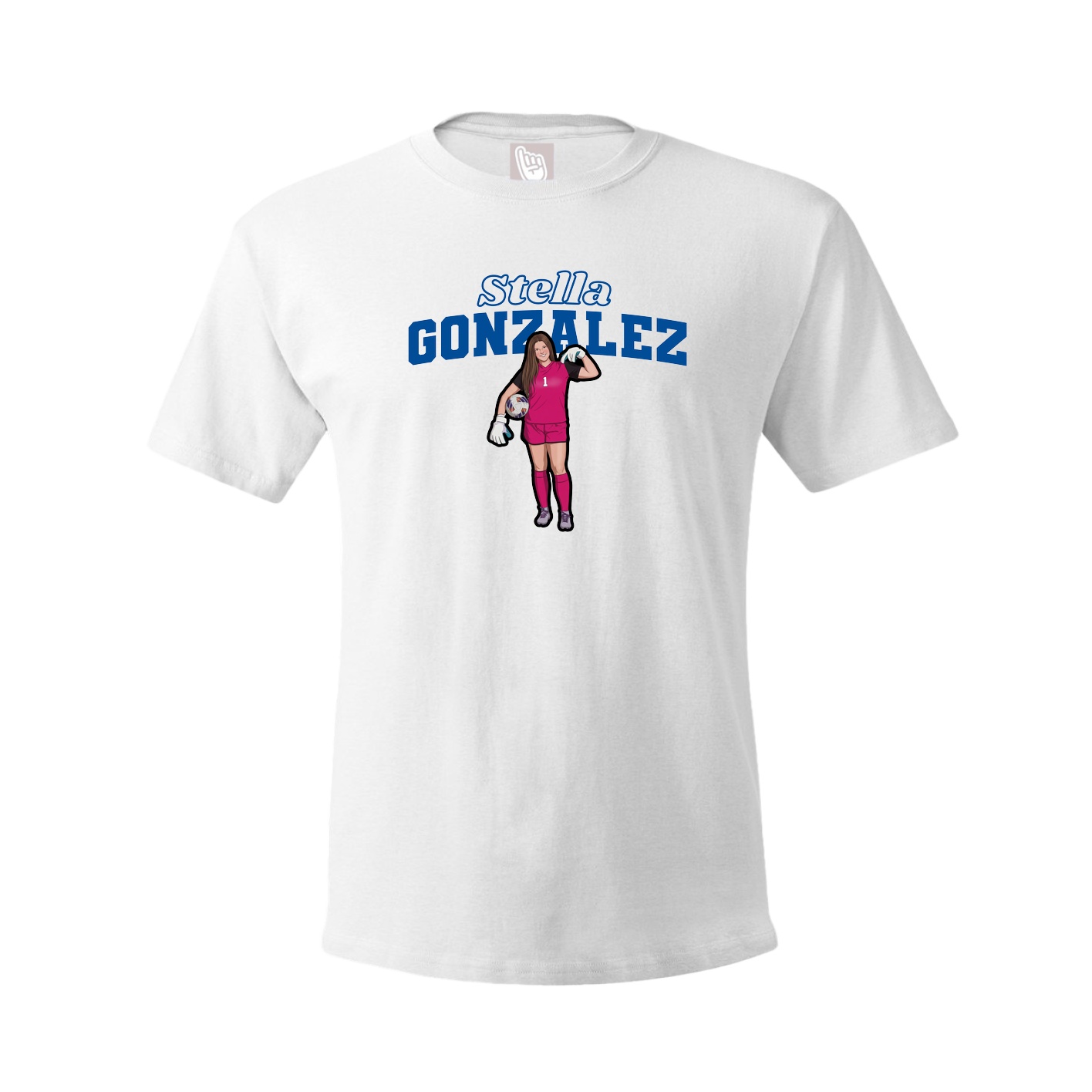 Youth Tee — Name Arch in White
