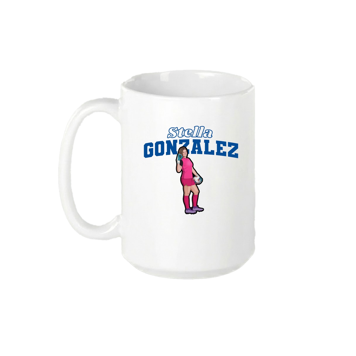 15oz Coffee Mug — Name Arch in White