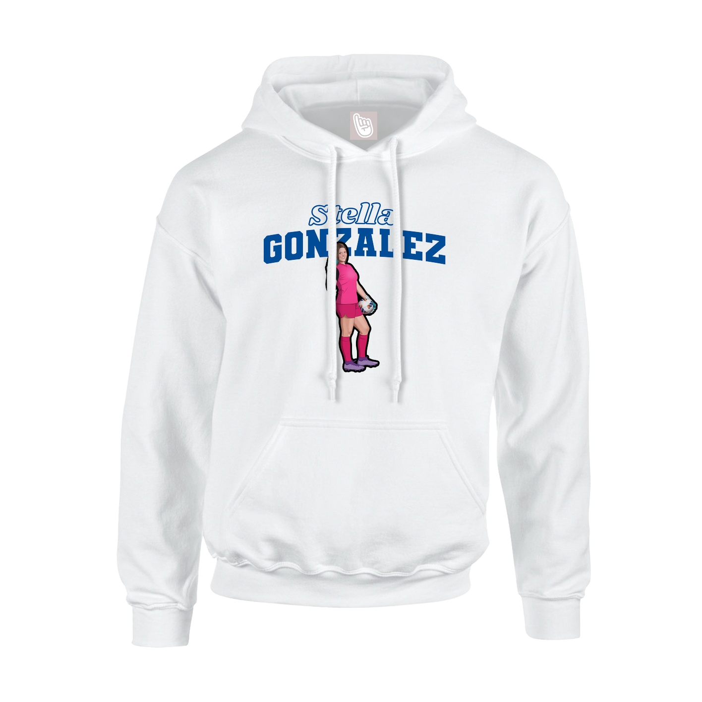Hoodie — Name Arch in White