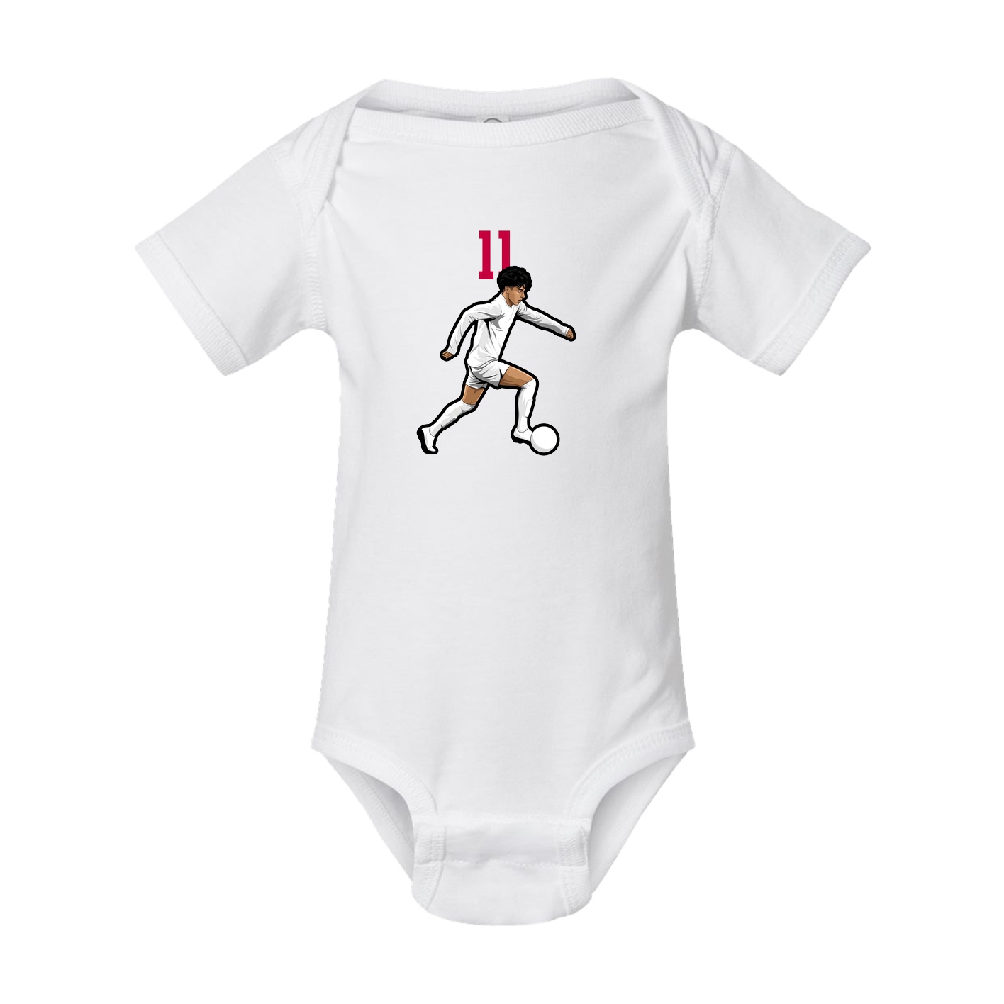 Baby Onesie — Number Top in White