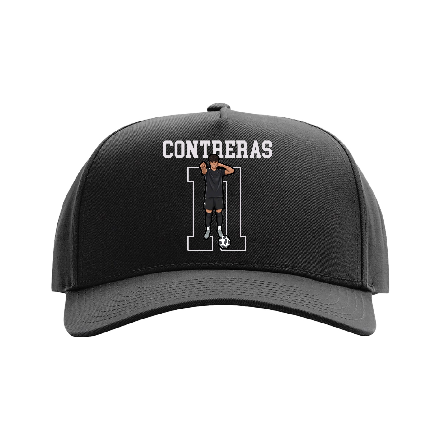 Full Fabric Five-Panel Champ Cap — Shirsey in Black
