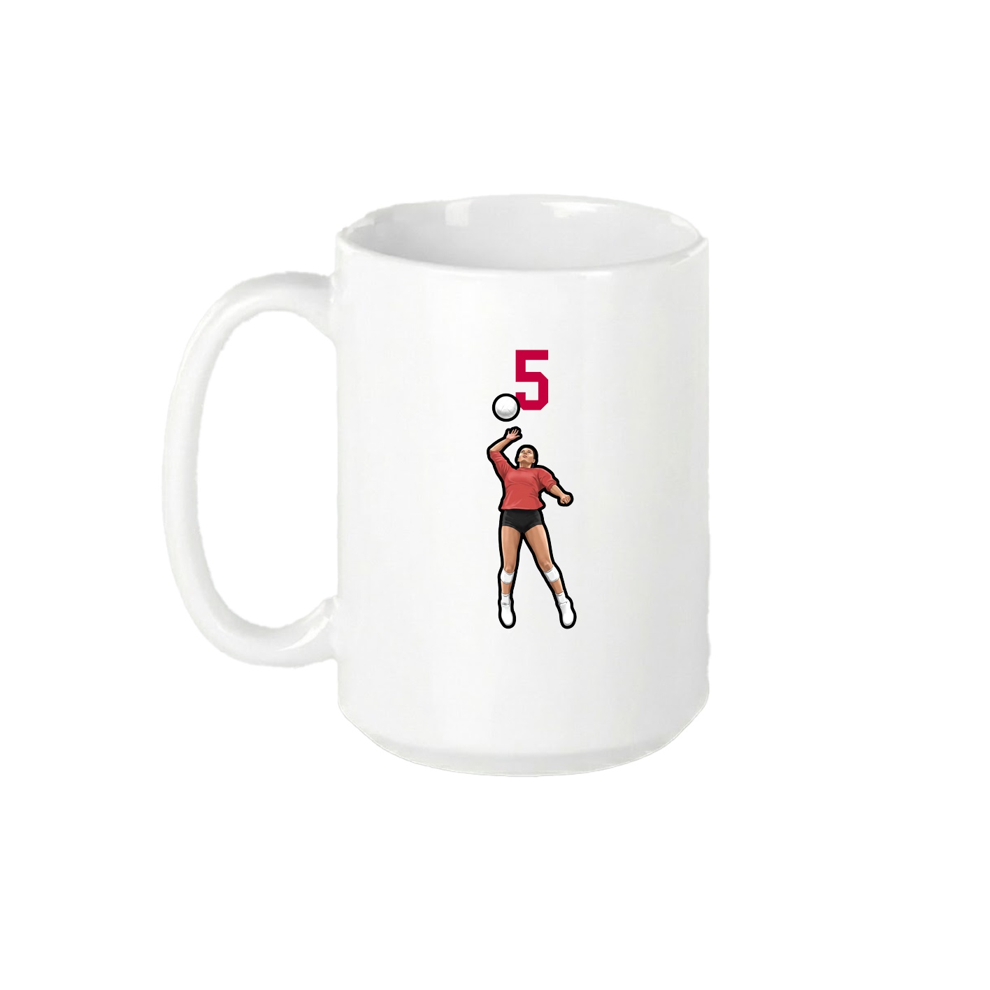 15oz Coffee Mug — Number Top in White