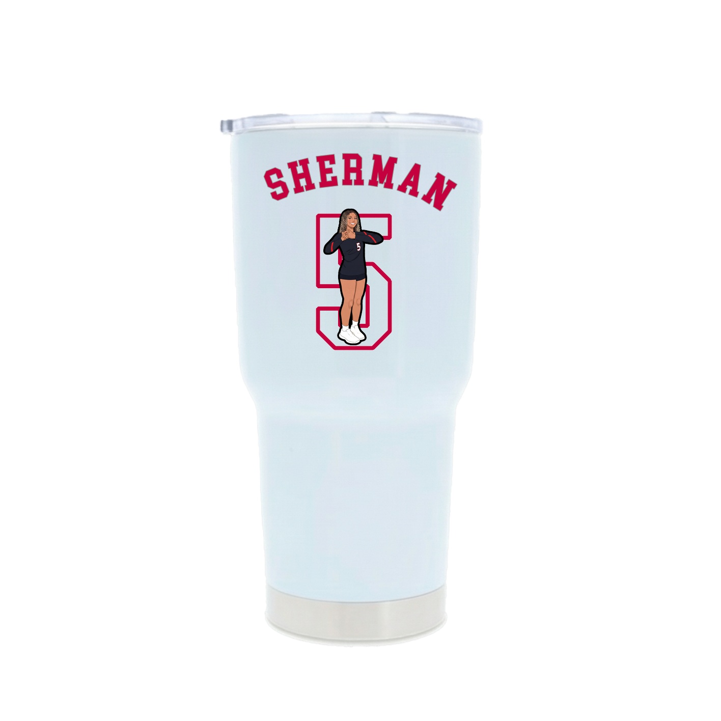 30oz Stainless Steel Tumbler — Shirsey Arch in White
