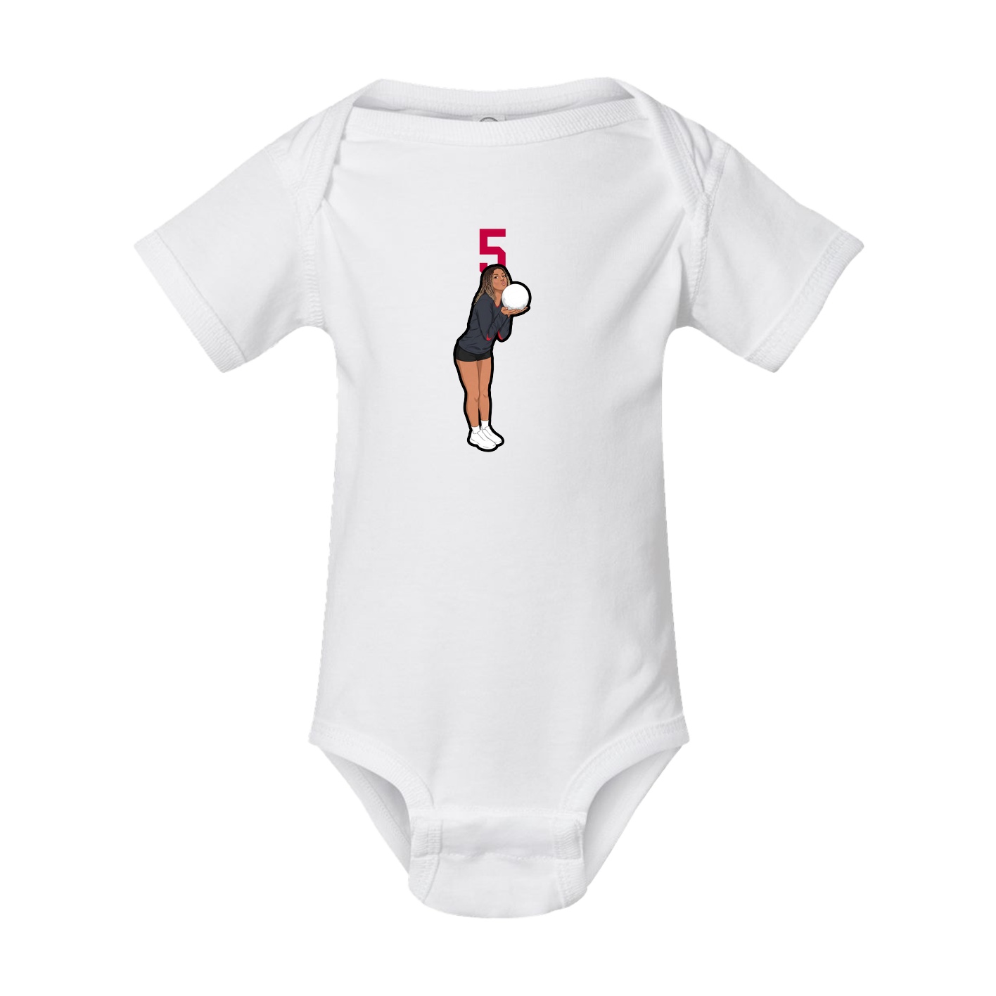 Baby Onesie — Number Top in White