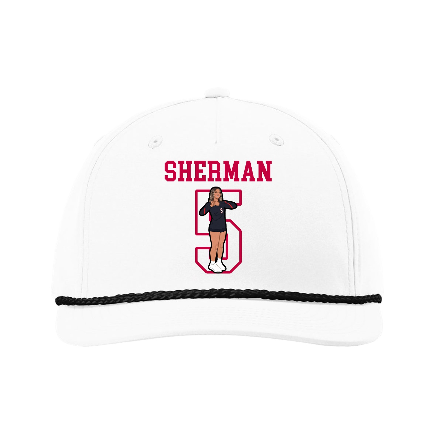 Five-Panel Classic Rope Cap — Shirsey in White