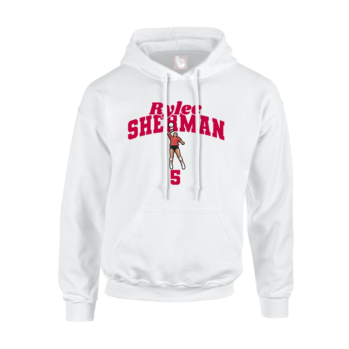 Hoodie — Signature Arch in White