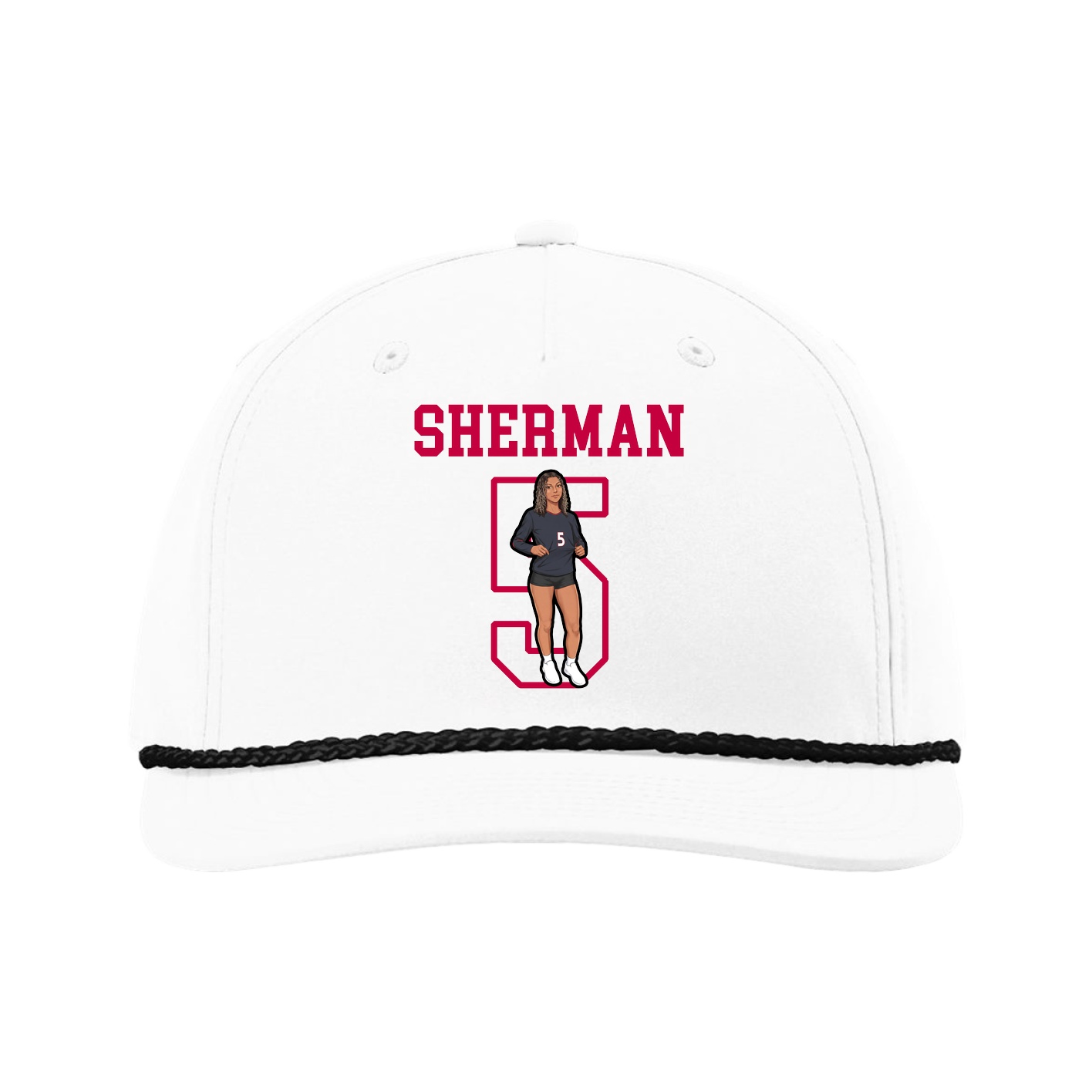 Five-Panel Classic Rope Cap — Shirsey in White
