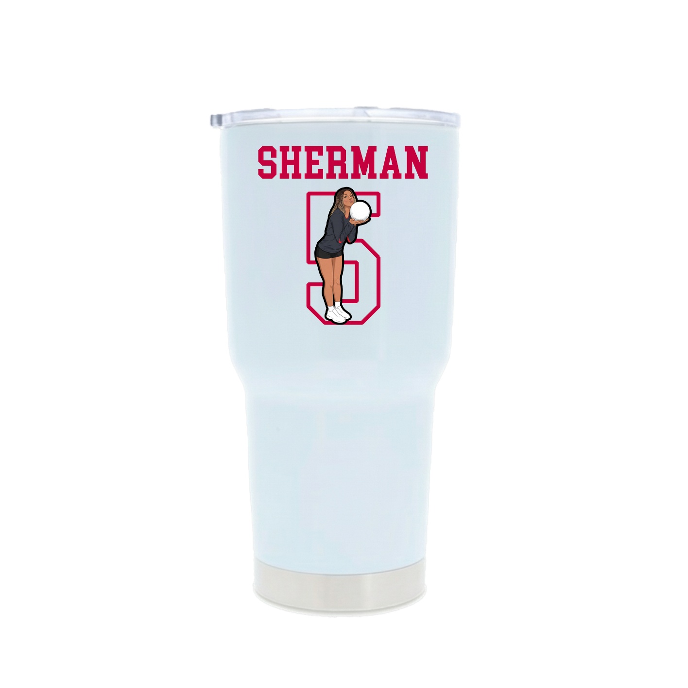 30oz Stainless Steel Tumbler — Shirsey in White