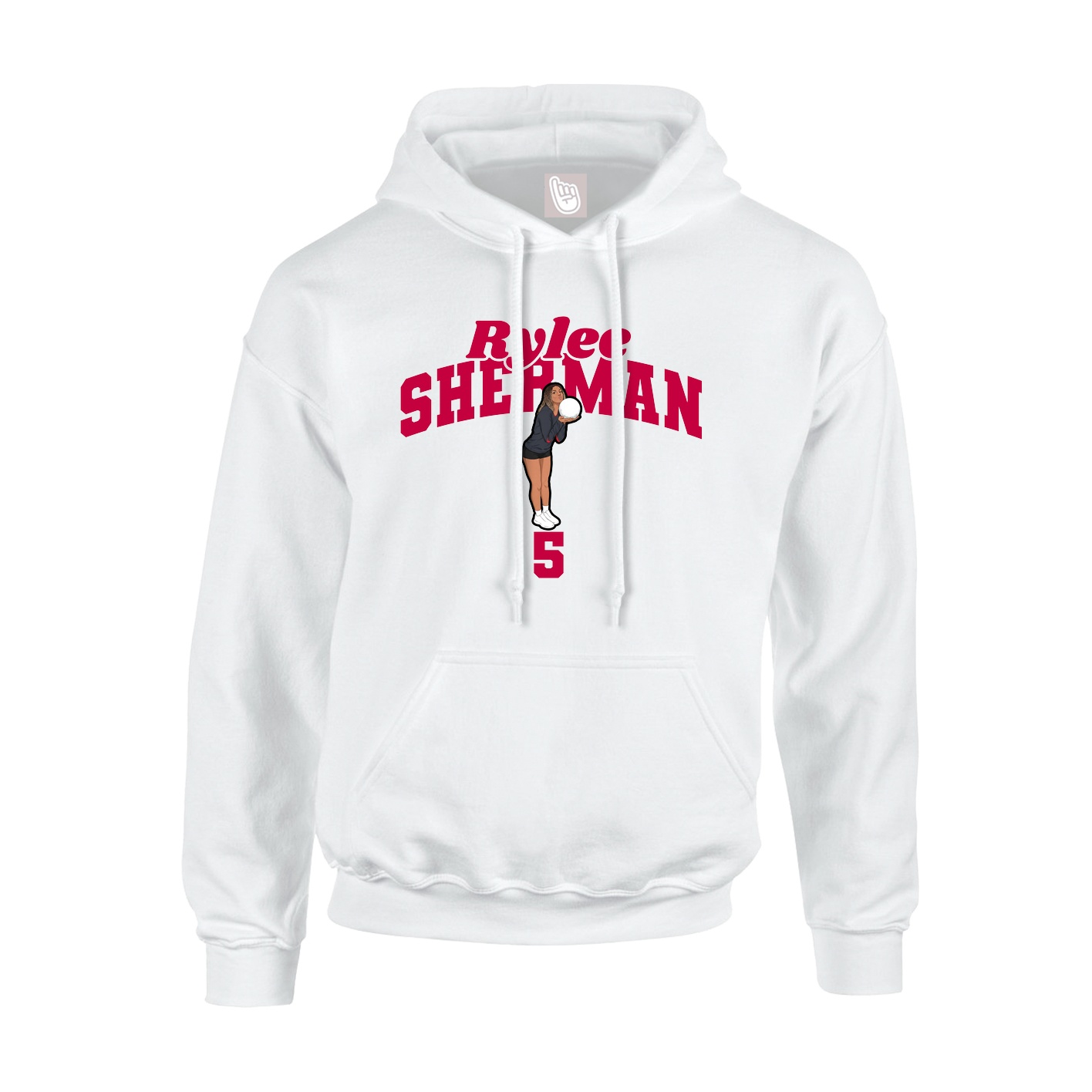 Hoodie — Signature Arch in White