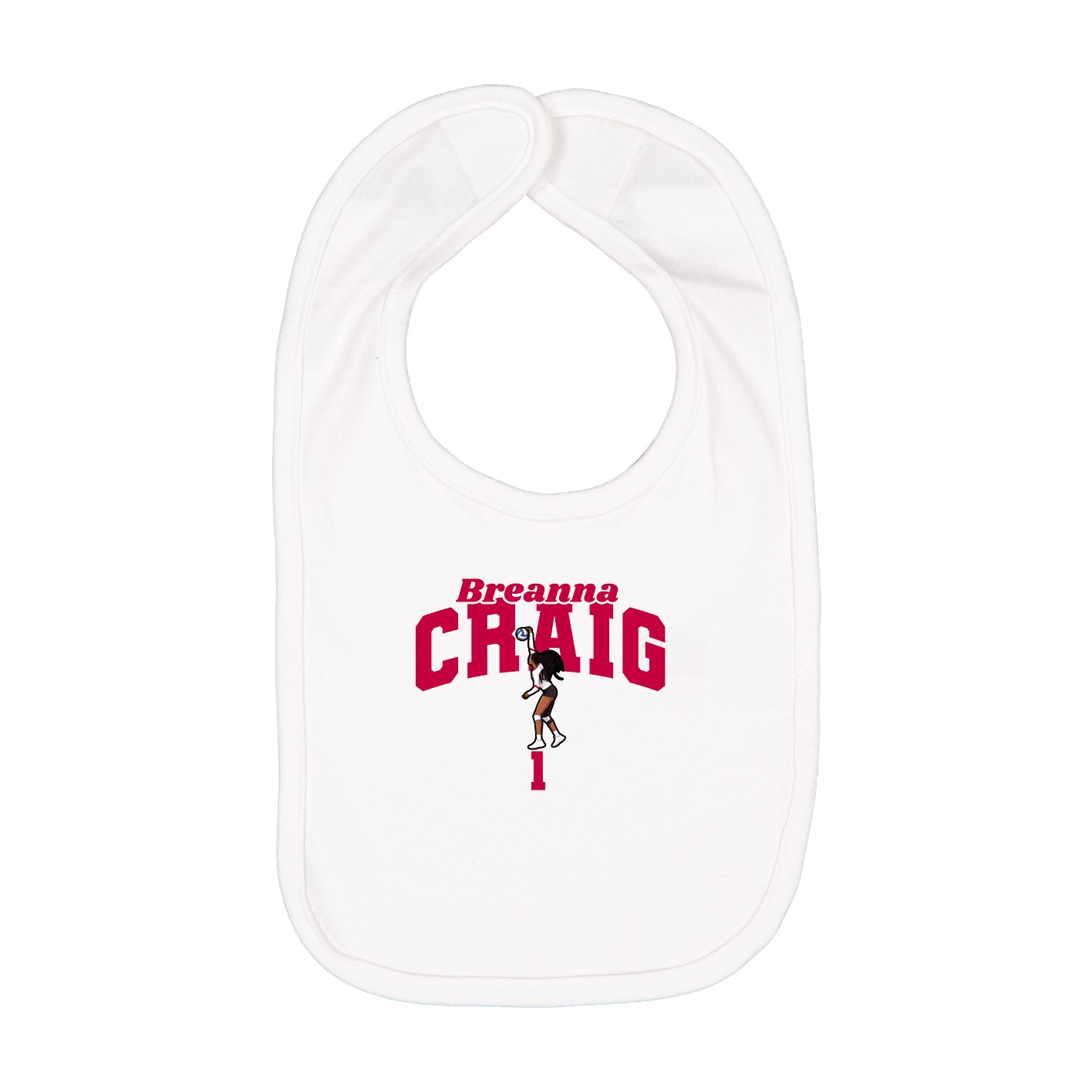 Infant Bib — Signature Arch in White