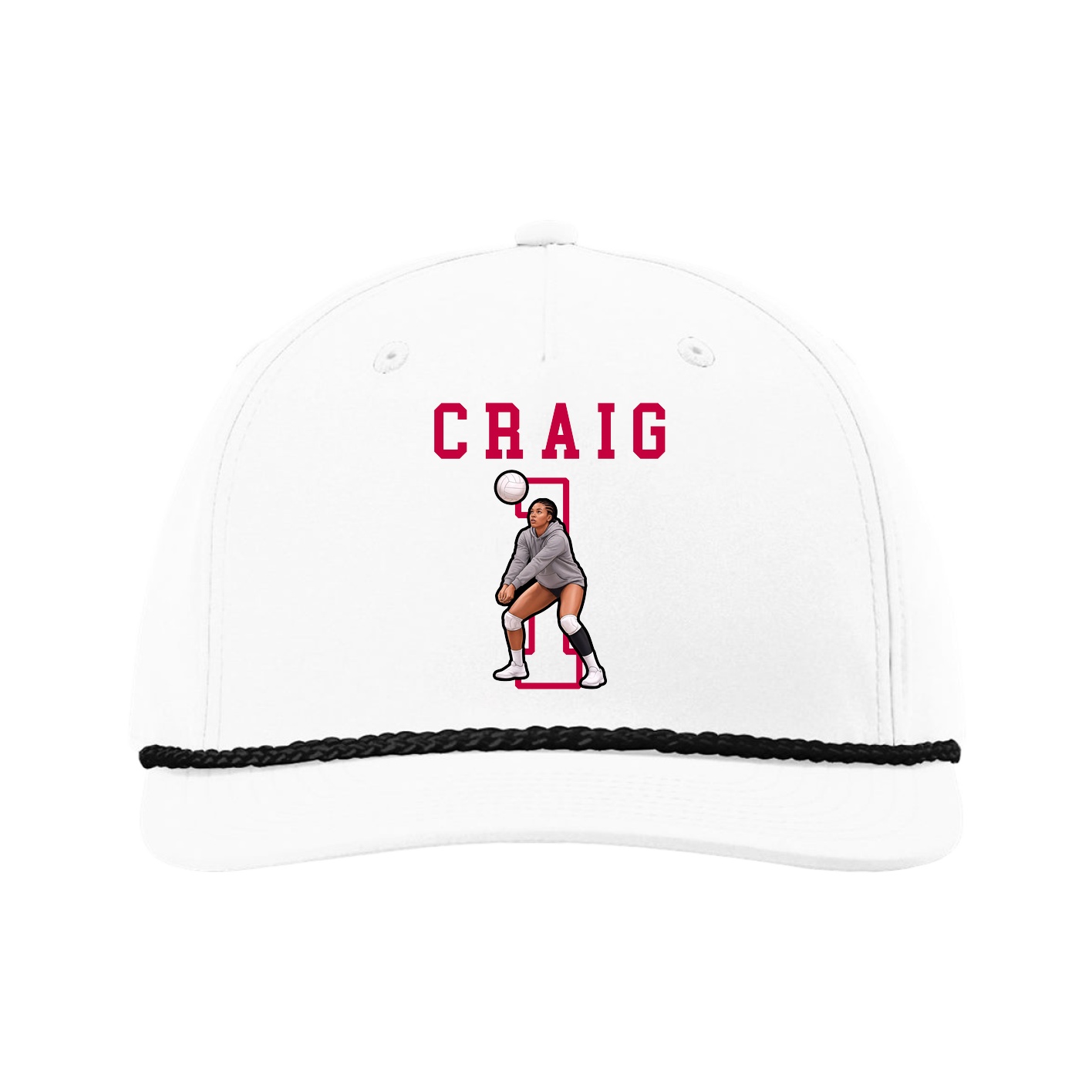 Five-Panel Classic Rope Cap — Shirsey in White
