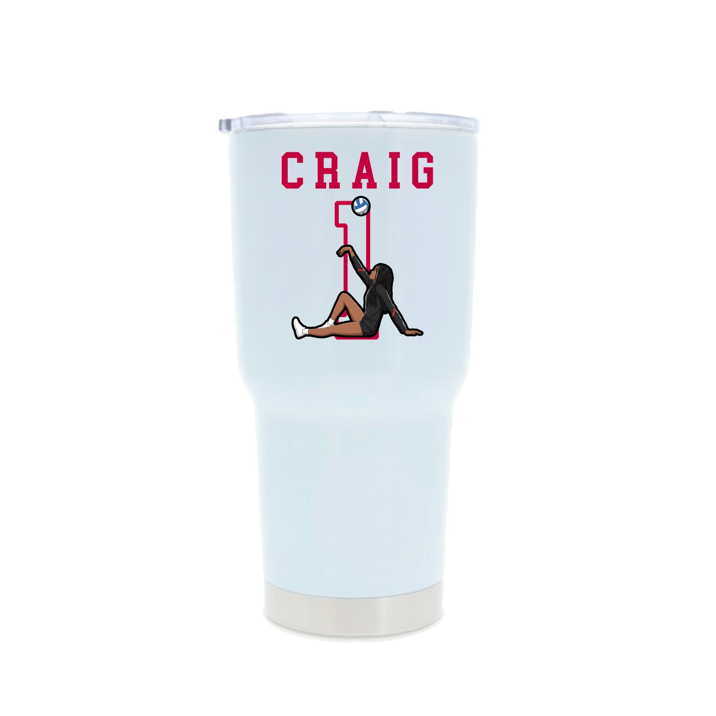30oz Stainless Steel Tumbler — Shirsey in White