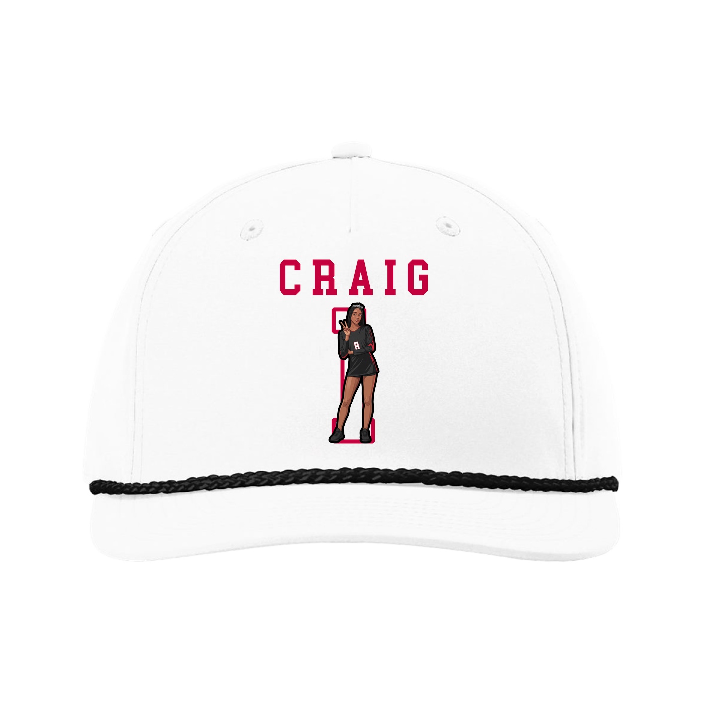 Five-Panel Classic Rope Cap — Shirsey in White